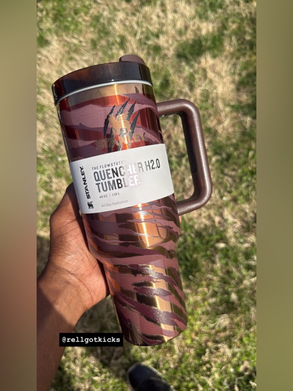 Stanley Brown and Copper Pattern Quencher H2.0 Tumbler